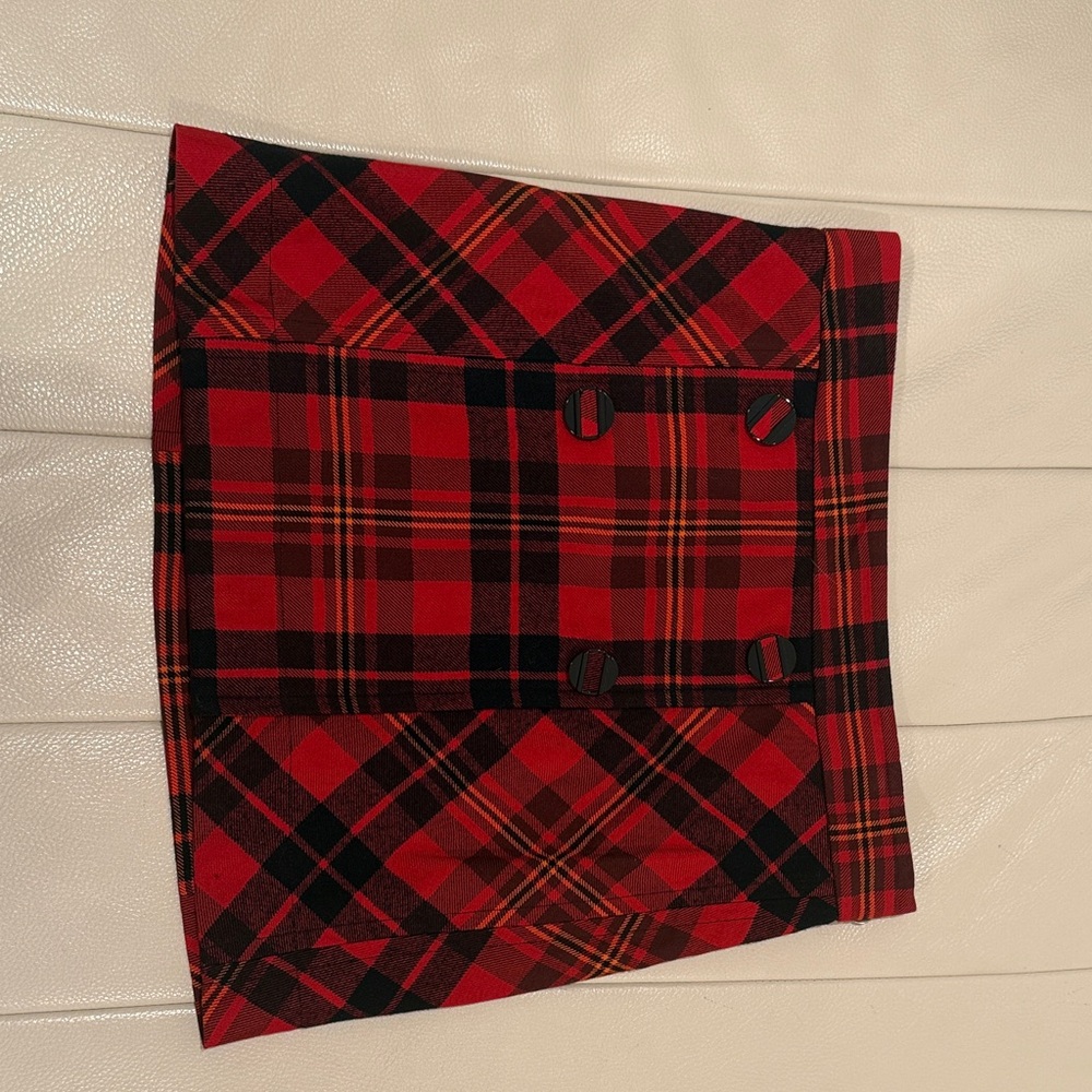 Fall 2007 LAMB Plaid Red and Black Women's Skirt